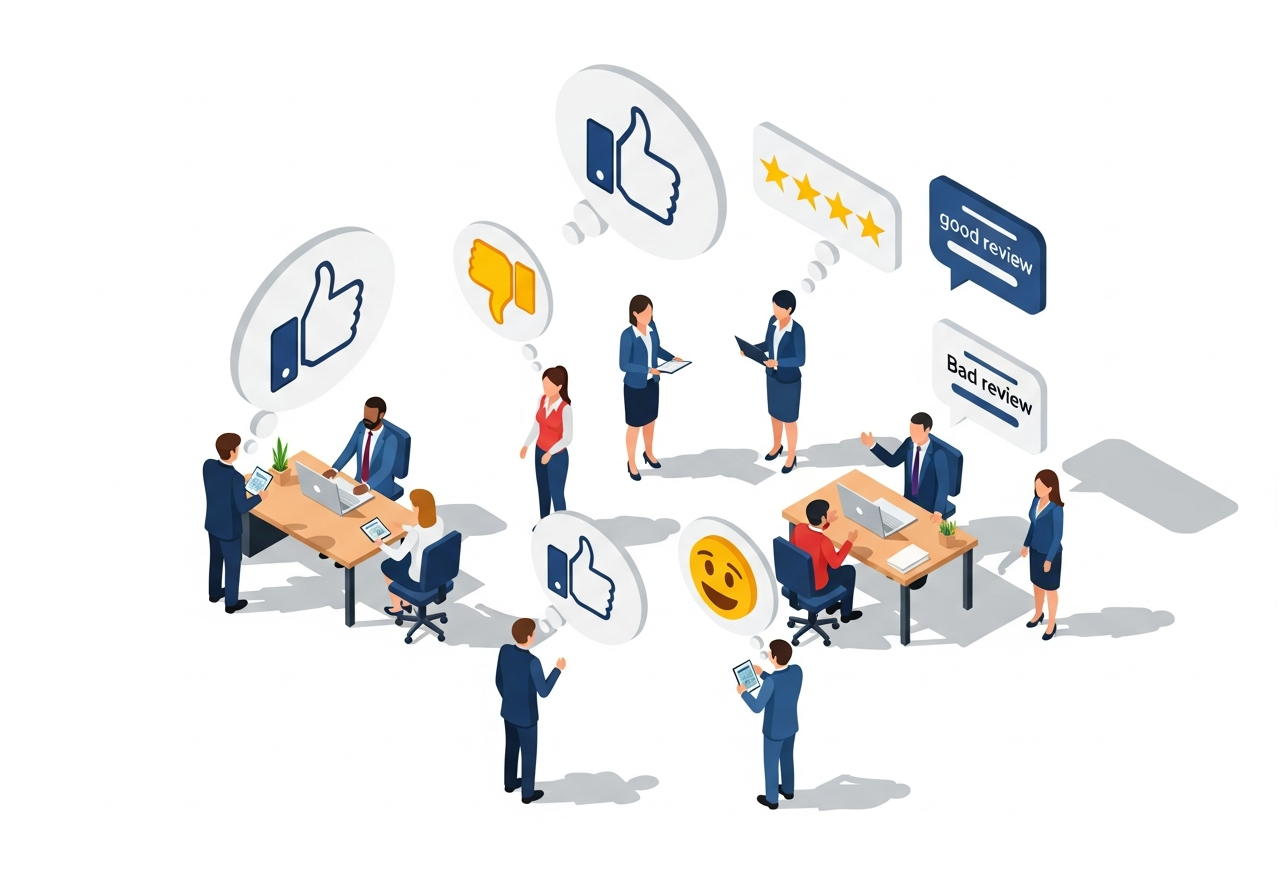 Review illustration background